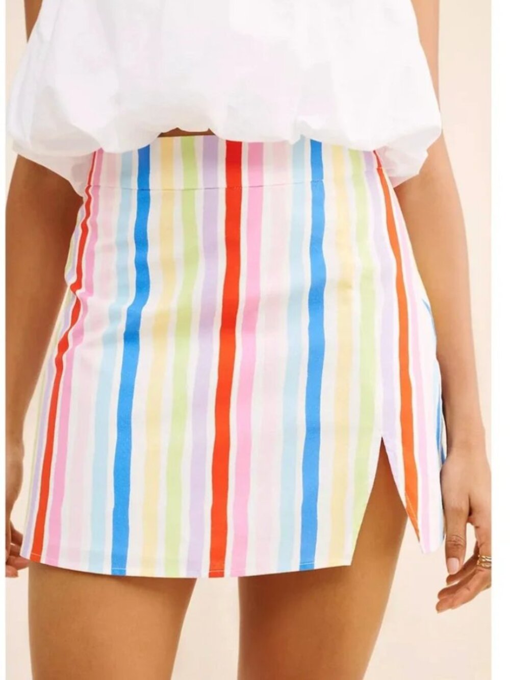 Olivia Rubin Arin Striped Mini Skirt - 4 (Small)